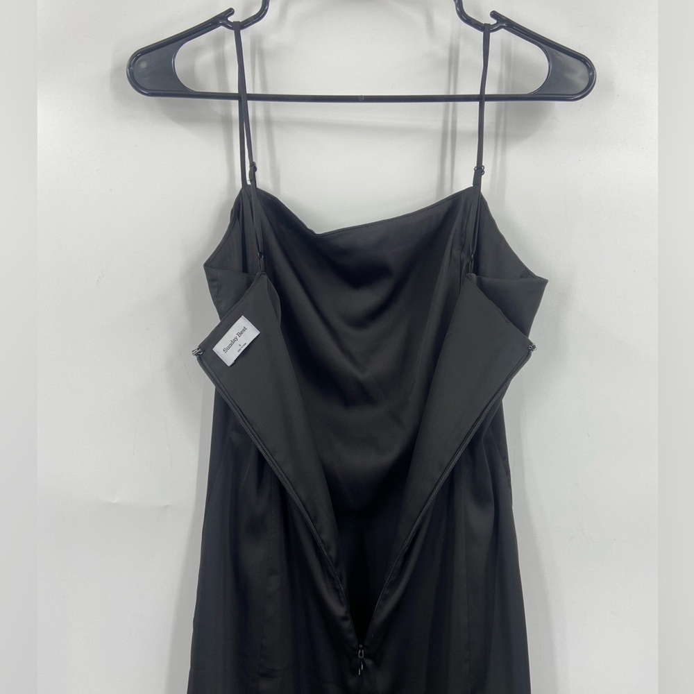 Aritzia Sunday Best ‘90s Shimmer Satin Mini Dress Black 8 - Picture 5 of 9
